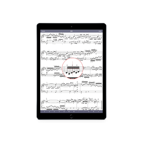 Tap “Edit” Bar Button to Edit Your Own Fingerings